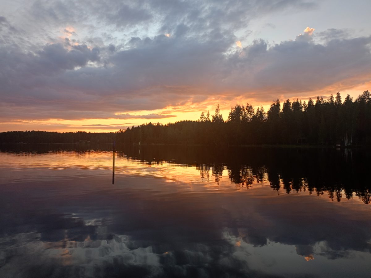 Auringonlasku Sulkavalla